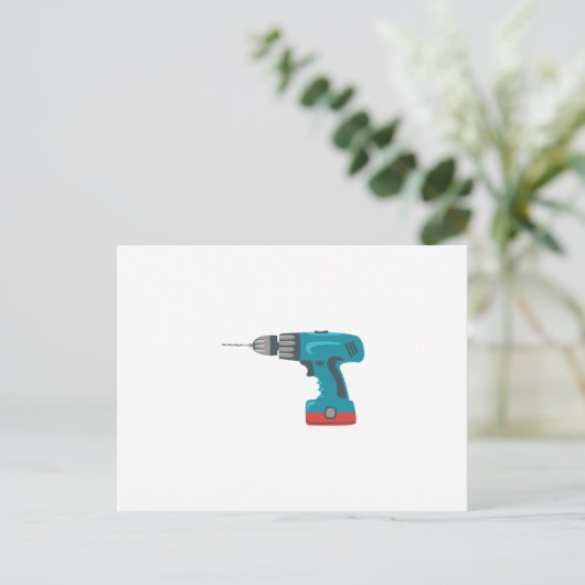 Power-Drill Postkarte (Stehend Vorderseite)