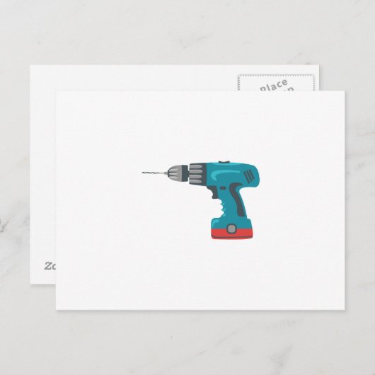 Power-Drill Postkarte (Vorne/Hinten)
