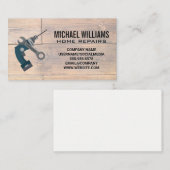 Power Drill Wrench | Holzpaneele Visitenkarte (Vorne/Hinten)