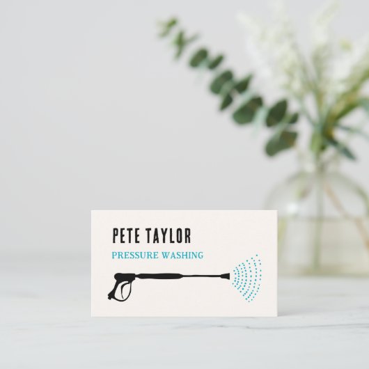 Power-Druckfenster waschen Visitenkarte (Stehend Vorderseite)