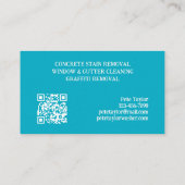 Power-Druckfenster waschen Visitenkarte (Rückseite)