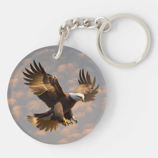 Power Eagle Sky Keychain Schlüsselanhänger (Rückseite)