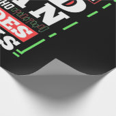 Power eines alten Mannes, der Aktien handelt Geschenkpapier (Ecke)