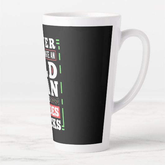 Power eines alten Mannes, der Aktien handelt Milchtasse (Rechts)