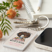 Power eines Mädchens mit einem Buch-Abschluss Schlüsselanhänger (Vorderseite rechts)