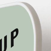 Power | Elegant Monogram Sage Green Pickleball Schläger (Linke Seite)