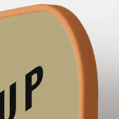 Power | Elegant Monogram Sand Ecru Pickleball Schläger (Linke Seite)