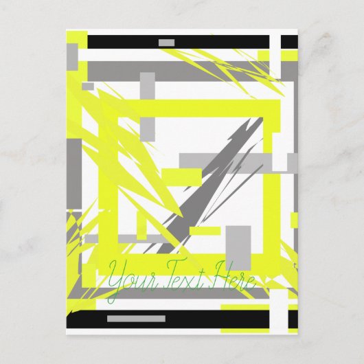 Power Energie Abstrakte Kunst Postkarte (Vorderseite)