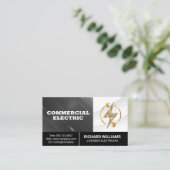 Power Energy Logo | Elektriker Visitenkarte (Stehend Vorderseite)