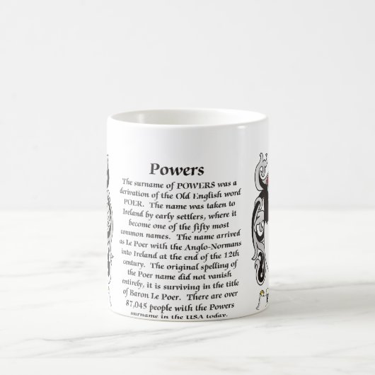 Power-Familien-Wappen Tasse (Mittel)