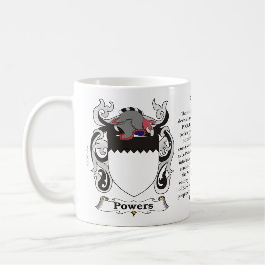 Power-Familien-Wappen Tasse (Links)