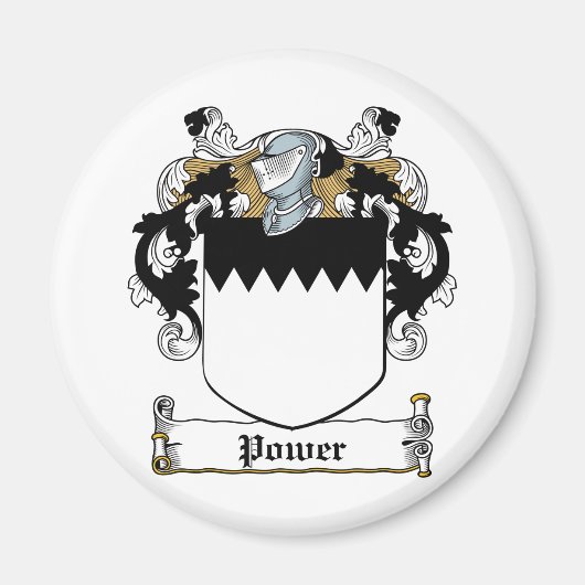 Power Familienwappen Magnet (Vorne)