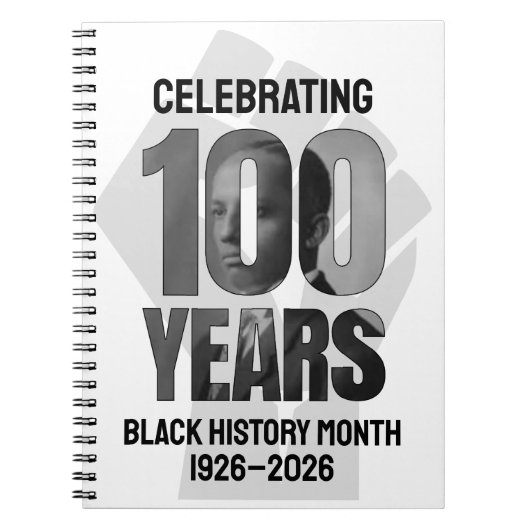 Power Fist BLACK HISTORY MONTH CENTENNIAL  Notizblock (Vorderseite)