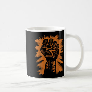 Power Fist Hand Inspirierende schwarze Führer Schw Kaffeetasse