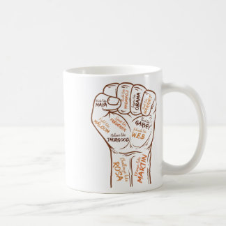 Power Fist Hand Inspirierende schwarze Führer Schw Kaffeetasse