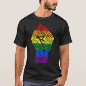Power Fist Lgbt Gay Lesbian Transgender Bisexual P T-Shirt (Vorderseite)