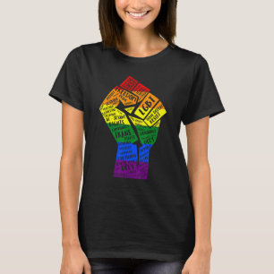 Power Fist Lgbt Gay Lesbian Transgender Bisexual P T-Shirt