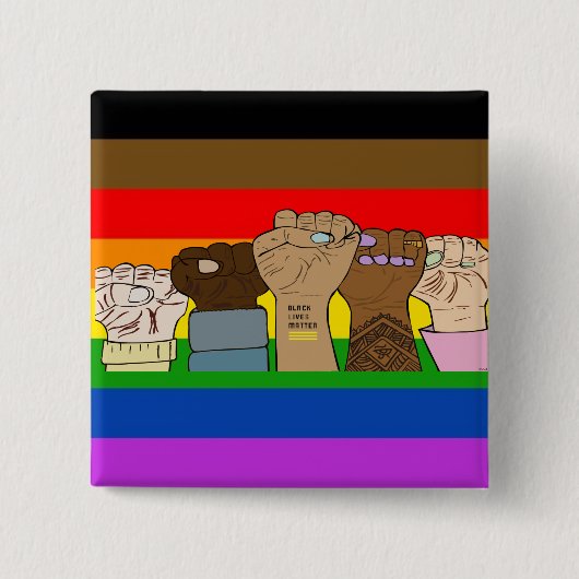 Power-Fists/BLM-Square-Taste Button (Vorderseite)