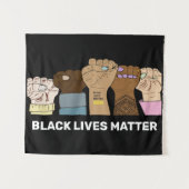 Power Fists / BLM Tapestation Wandteppich (Vorderseite (Horizontal))