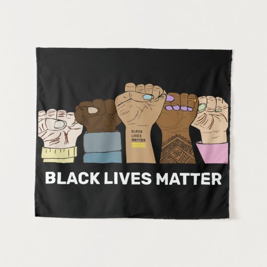 Power Fists / BLM Tapestation Wandteppich (Vorderseite (Horizontal))