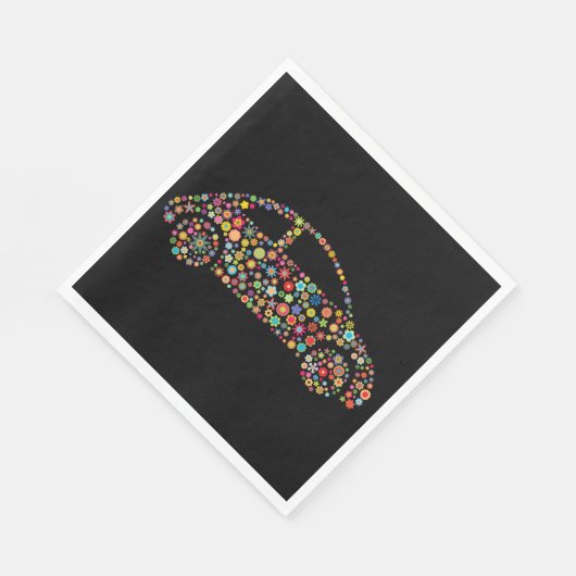 Power für Blume mit Blumenwagen Serviette (Ecke)