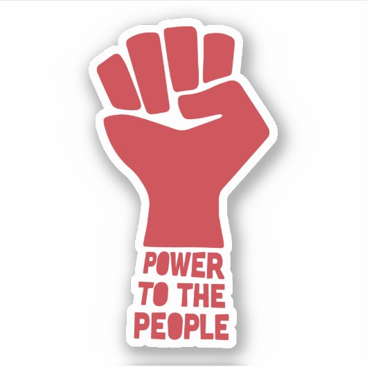 Power für das Volk Aufkleber (Vorderseite)
