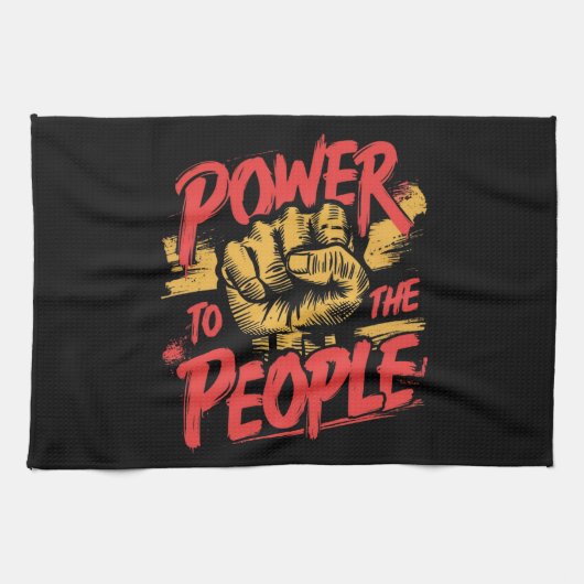 Power für das Volk Geschirrtuch (Horizontal)