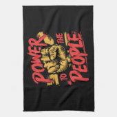 Power für das Volk Geschirrtuch (Vertikal)