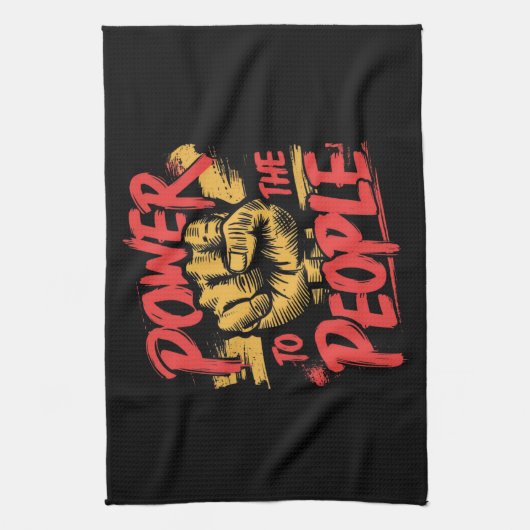 Power für das Volk Geschirrtuch (Vertikal)