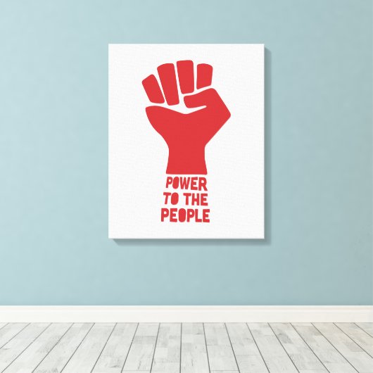 Power für das Volk Leinwanddruck (Insitu (Holzboden))