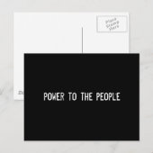 Power für das Volk Postkarte (Vorne/Hinten)