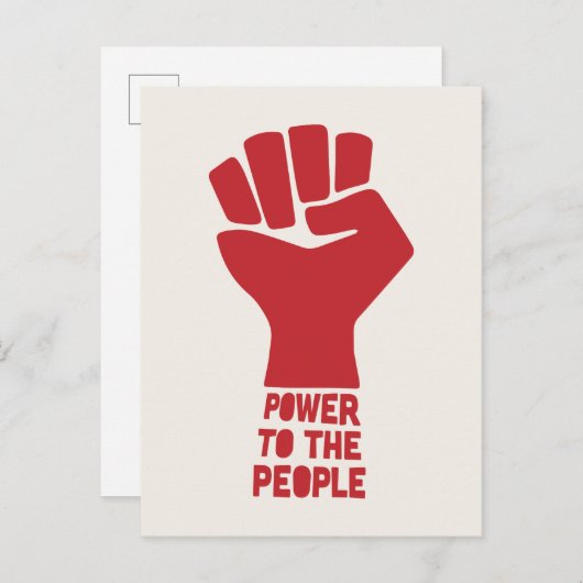 Power für das Volk Postkarte (Vorne/Hinten)