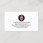 Power für die Ladung elektrischer Geräte Visitenkarte (Rückseite)