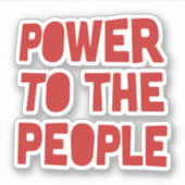 Power für die Menschen Aufkleber (Vorderseite)