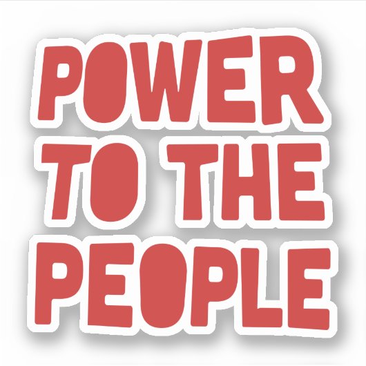 Power für die Menschen Aufkleber (Vorderseite)