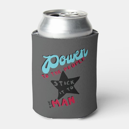 Power für die Menschen Dosenkühler (Kanne Vorderseite)