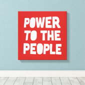 Power für die Menschen Leinwanddruck (Insitu (Holzboden))