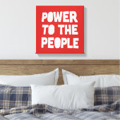 Power für die Menschen Leinwanddruck (Insitu (Schlafzimmer))