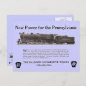 Power für die Pennsylvania Eisenbahn 1926 Postkart Postkarte (Vorne/Hinten)