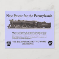Power für die Pennsylvania Eisenbahn 1926 Postkart