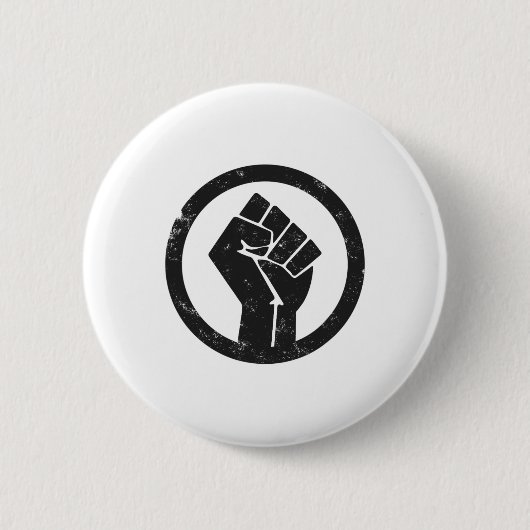 Power für einfache Black Life-Materialproteste Button (Vorderseite)