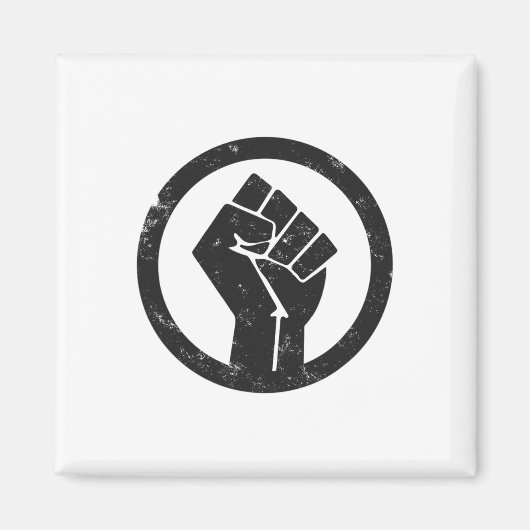 Power für einfache Black Life-Materialproteste Magnet (Vorne)