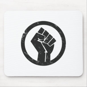 Power für einfache Black Life-Materialproteste Mousepad