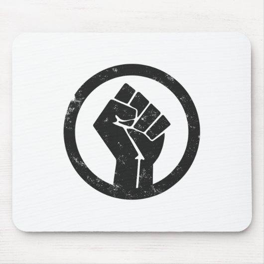 Power für einfache Black Life-Materialproteste Mousepad (Vorne)