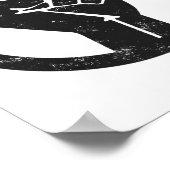 Power für einfache Black Life-Materialproteste Poster (Ecke)
