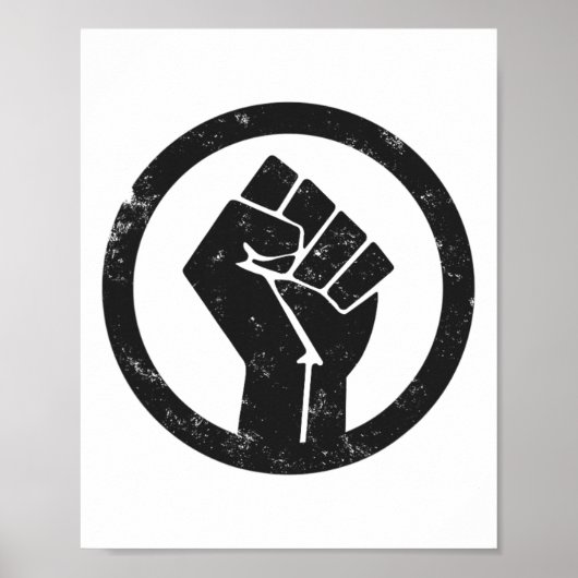 Power für einfache Black Life-Materialproteste Poster (Vorne)