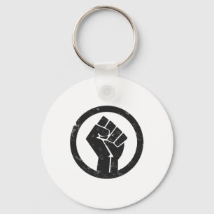 Power für einfache Black Life-Materialproteste Schlüsselanhänger