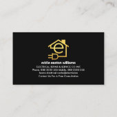 Power für elektrische Blitzgeräte Letter-E Visitenkarte (Rückseite)