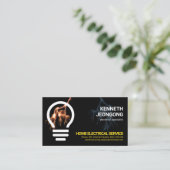 Power für elektrische Blitzgeräte Zuhause Bulb Visitenkarte (Stehend Vorderseite)