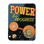 Power für Fortschritt Vintages Atomposter Magnet (Vertikal)